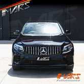 Chrome Black AMG GLC63 Style Front Bumper Bar Grille for Mercedes - Benz GLC - Class X253 C253 2015 - 2019 - Mars Performance